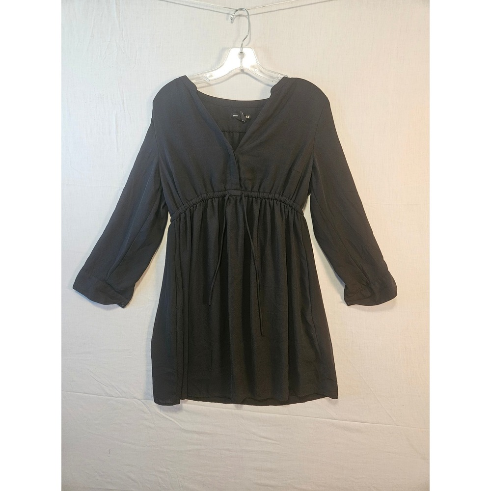 HM MAMA Women Black Long Sleeve Empire Waist Maternity Dress Small 0178349-8
